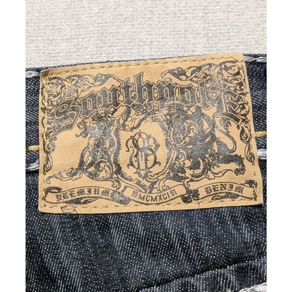 Vintage Y2K Southpole Slim Fit Jeans Sz 30 Distressed Wash Contrast Stitching - Picture 6 of 16